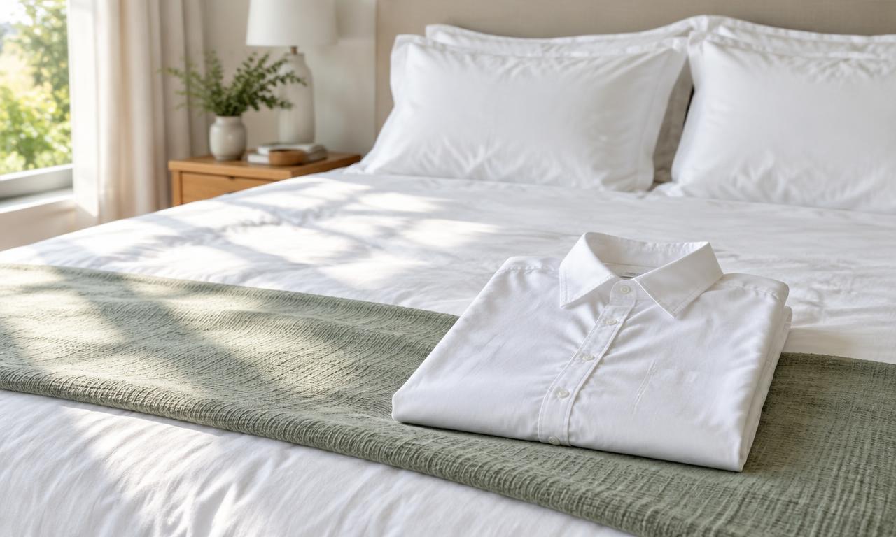 Clean, modern high-trust graphics displaying verified clinical survey outcomes from 42,000+ Kojiderm users beside authentic customer review snippets featuring verified buyer badges and photo receipts of clean linens and crisp shirt collars.